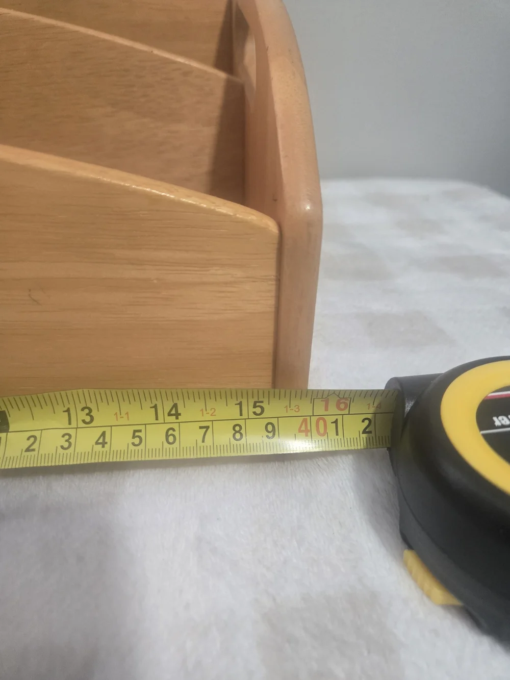 Wooden Desk Organizer with Multiple Compartments - Natural Finish